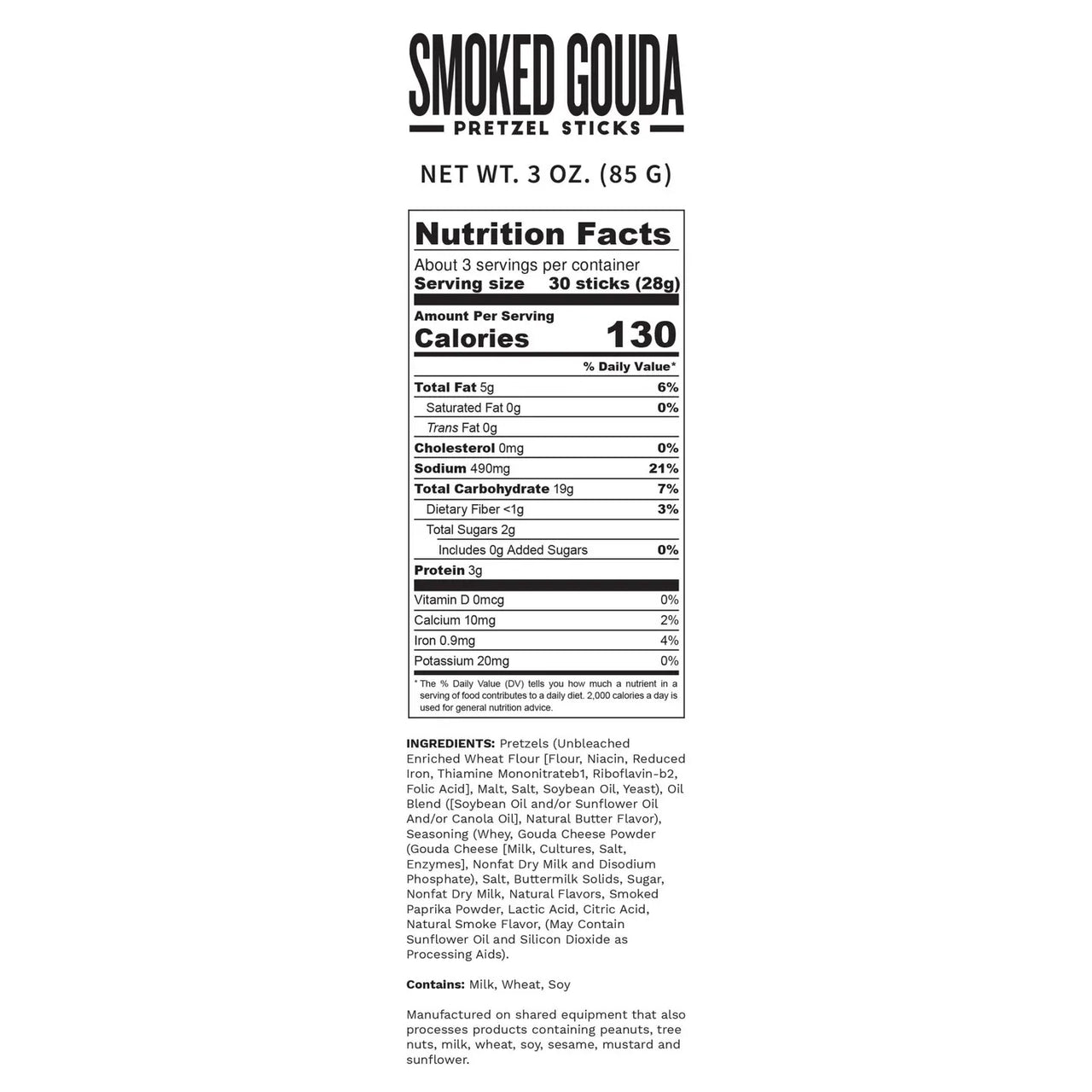 Grain Free Pretzels  - Roasted Garlic & Herb - Mini Bag 1.5 oz