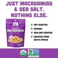 Organic Macadamias - Dry Roasted with Sea Salt