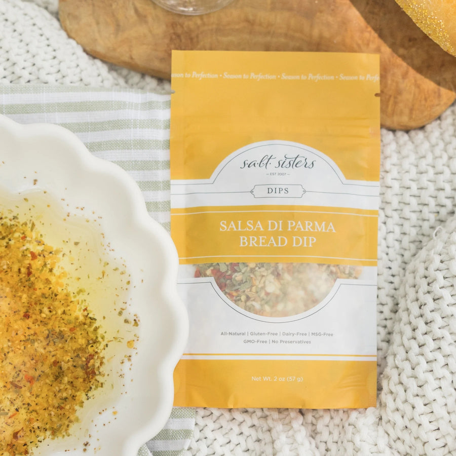 Trempette de pain à la salsa de Parme