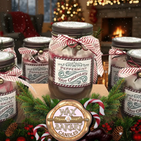 Wax bakery and Bud Meltz- Peppermint Hot Chocolate mason jars