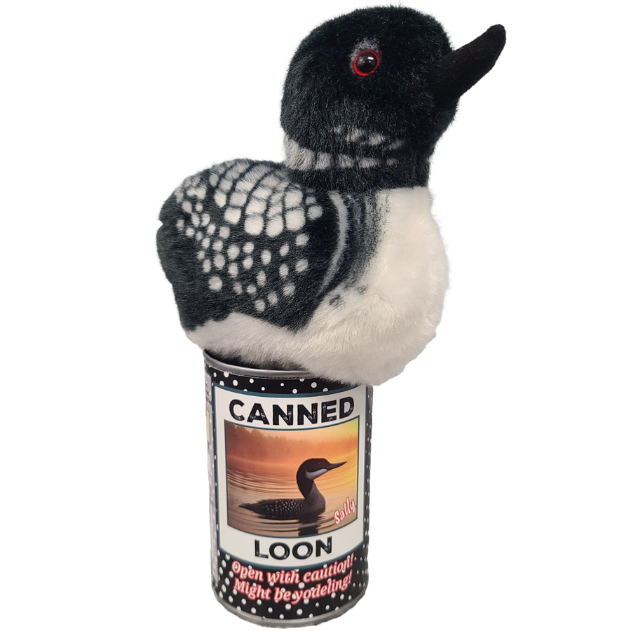 Canned Gifts - Canned Loon with Yodeling Sound - Bird Plush Animal w/Jokes: Regular Lid