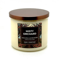 Oso Candle Company - Misty Orchard | Scented Soy Wax Candle: 8.5 oz Glass Jar / Metal Lid
