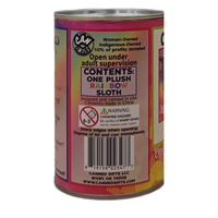 Canned Gifts - Buttercup the Canned Rainbow Sloth Stuffed Animal Plush: Regular Lid