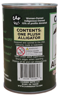 Canned Gifts - Rex the Canned Alligator | Stuffed Animal Plush w/Jokes: Pop Top Lid