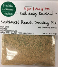 Southwest Ranch Dressing Mix packaging from Healthy Gourmet Kitchen on a white background