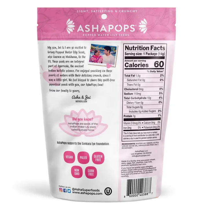 Sel rose de l'Himalaya - Graines de nénuphar éclatées AshaPops