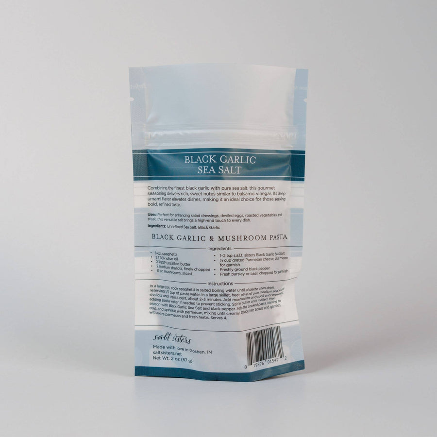 Salt Sisters - All-Natural Sea Salt - Black Garlic - 2 oz