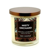 Oso Candle Company - Misty Orchard | Scented Soy Wax Candle: 8.5 oz Glass Jar / Metal Lid