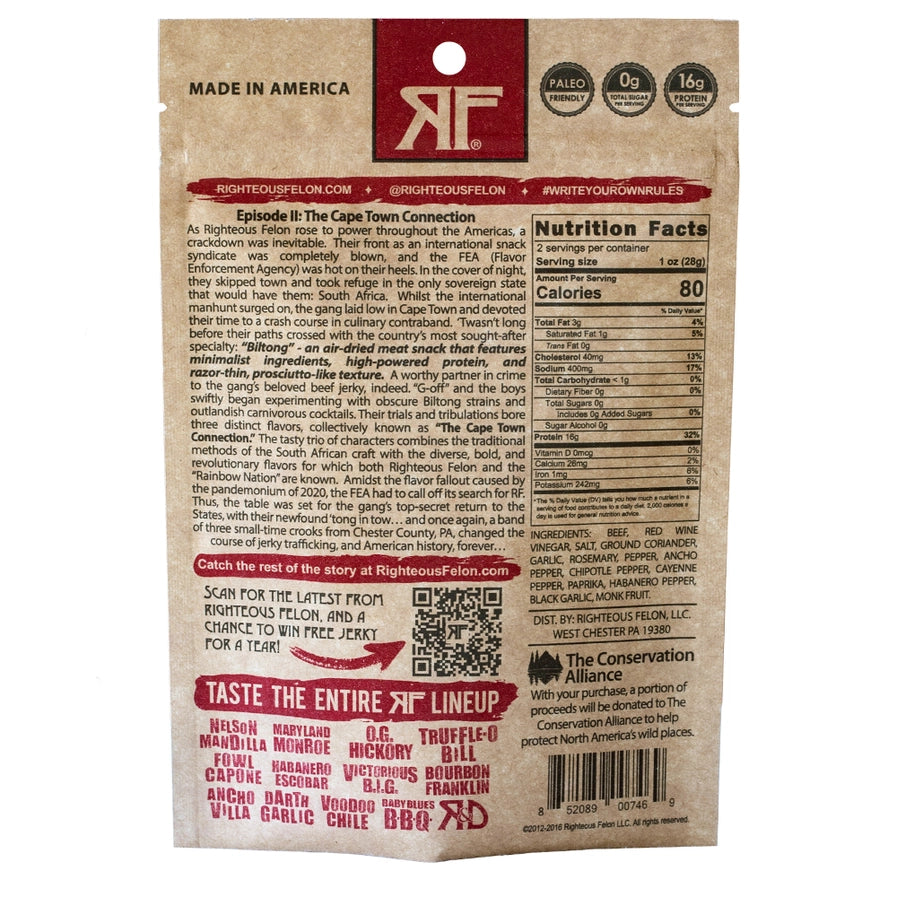 Ancho Villa Biltong (Air Dried Beef) 2 oz