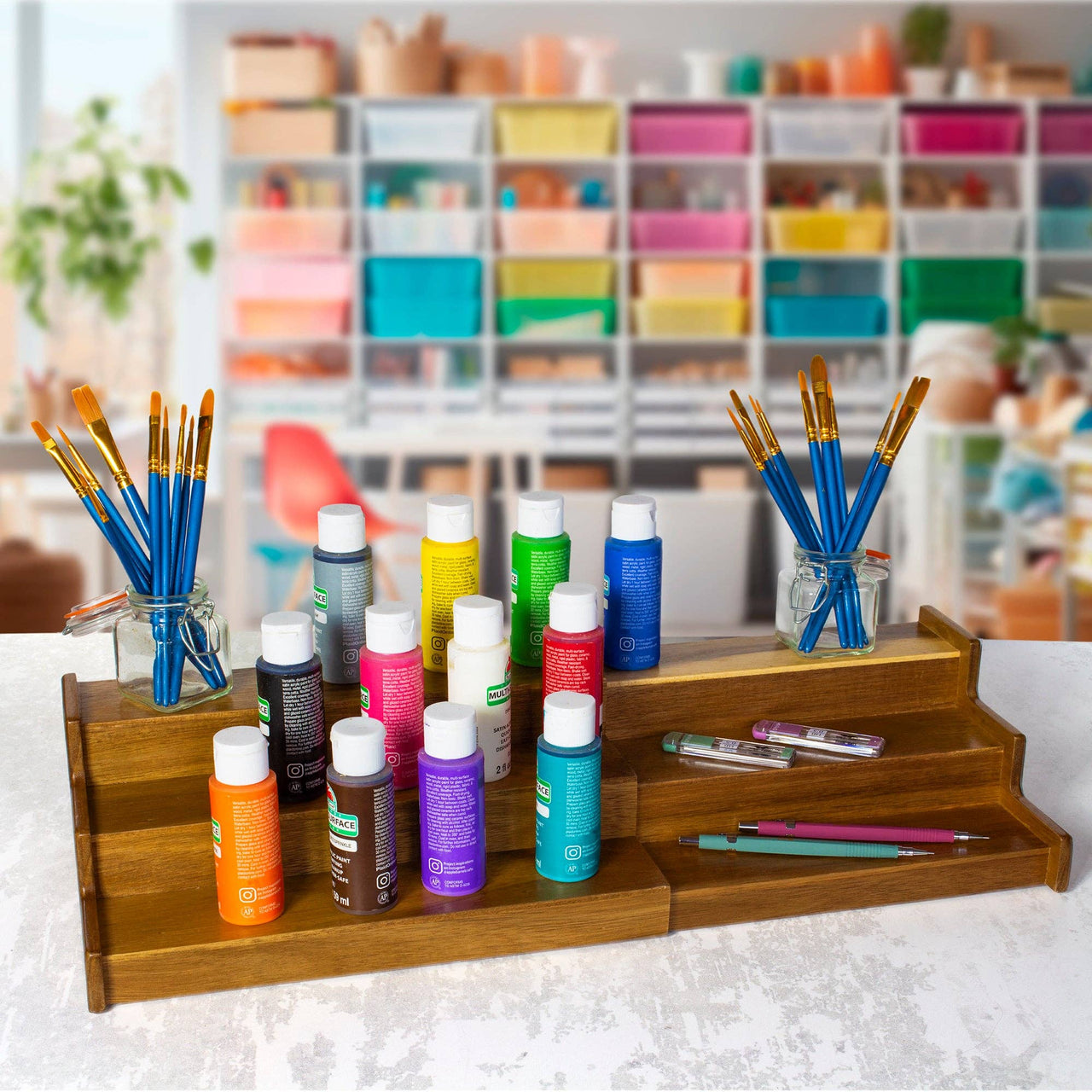 Totally Bamboo - TB Home® Acacia Wood 3-Tier Expandable Spice Rack