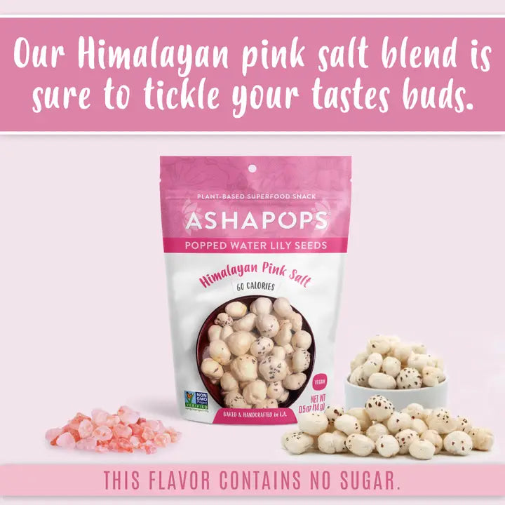 Sel rose de l'Himalaya - Graines de nénuphar éclatées AshaPops