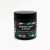 Oso Candle Company - Winter Mint and Plum | Scented Soy Wax Candle: 8.5 oz Glass Jar / Metal Lid