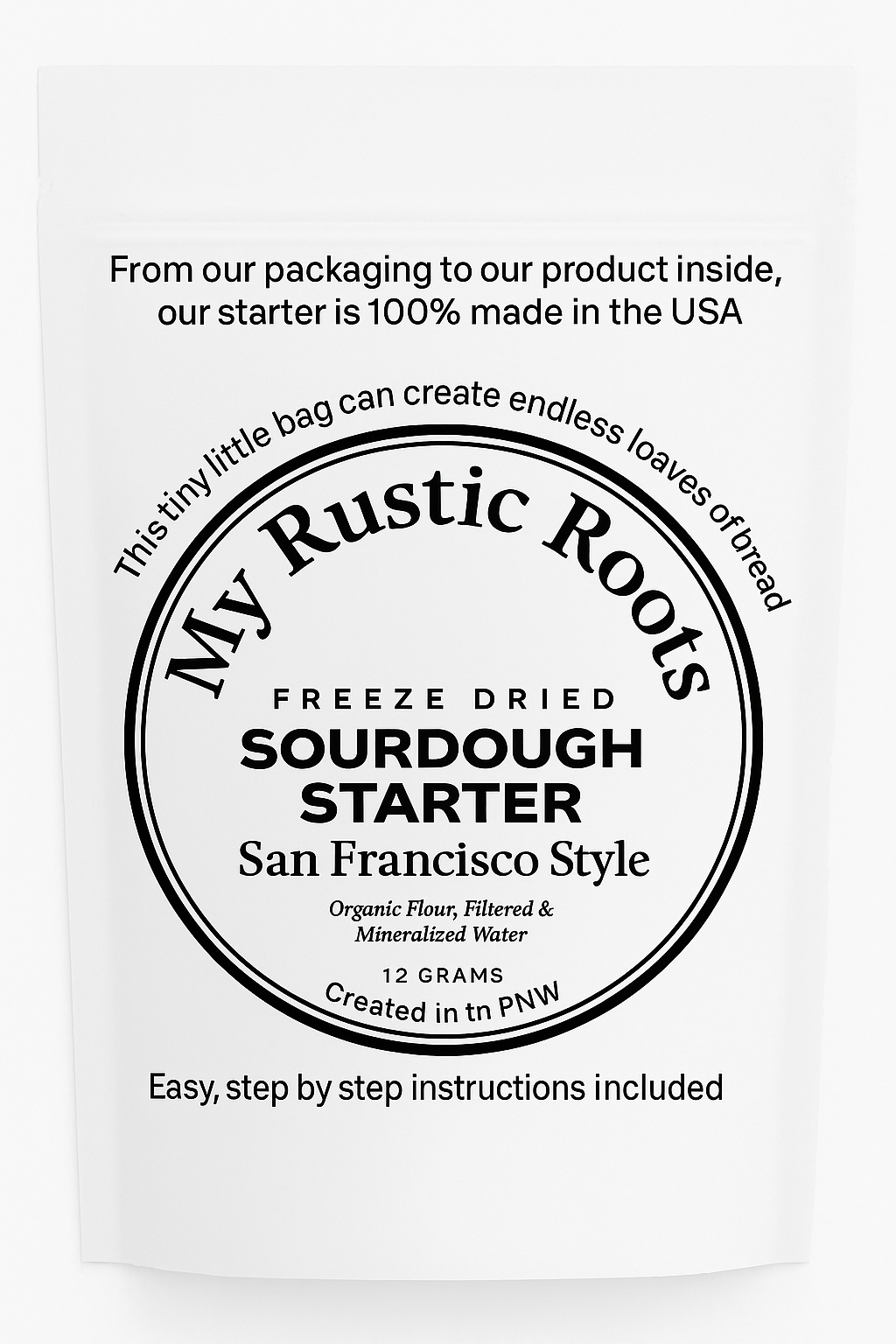 My Rustic Roots - Organic, Non-GMO Sourdough Starter | Freeze Dried |  12gm