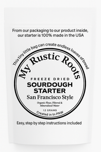 My Rustic Roots - Organic, Non-GMO Sourdough Starter | Freeze Dried |  12gm