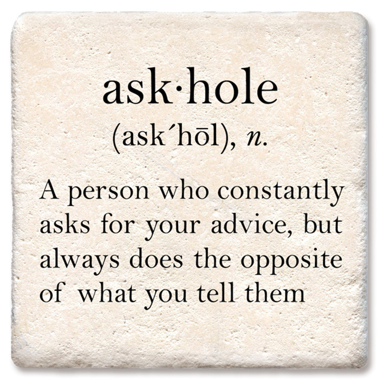 Drink Coaster - Askhole Definition