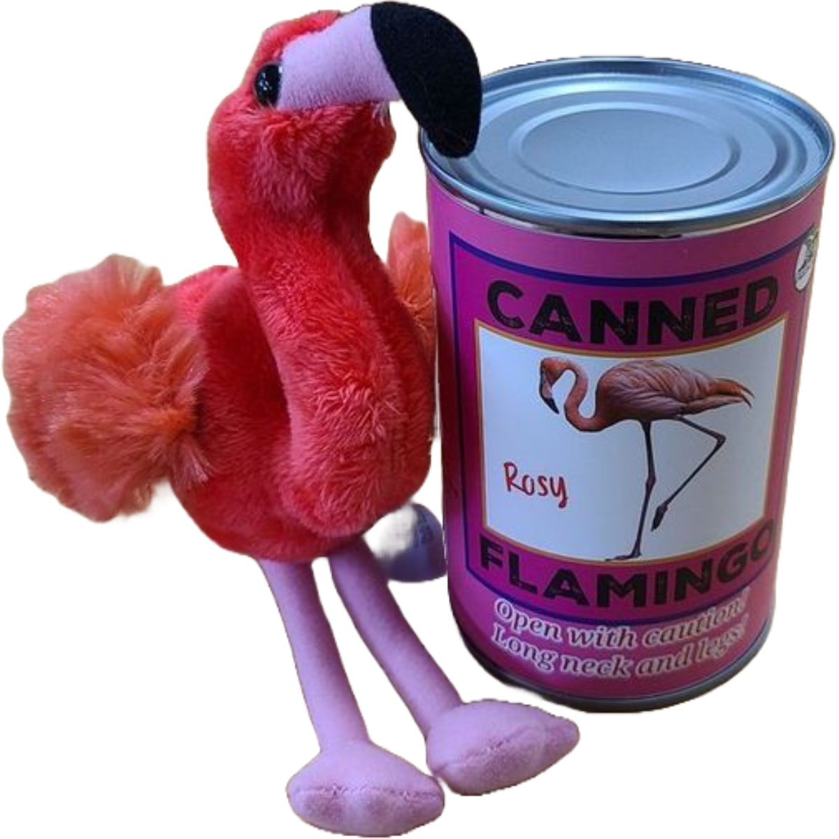 Rosy the Canned Flamingo w/Jokes