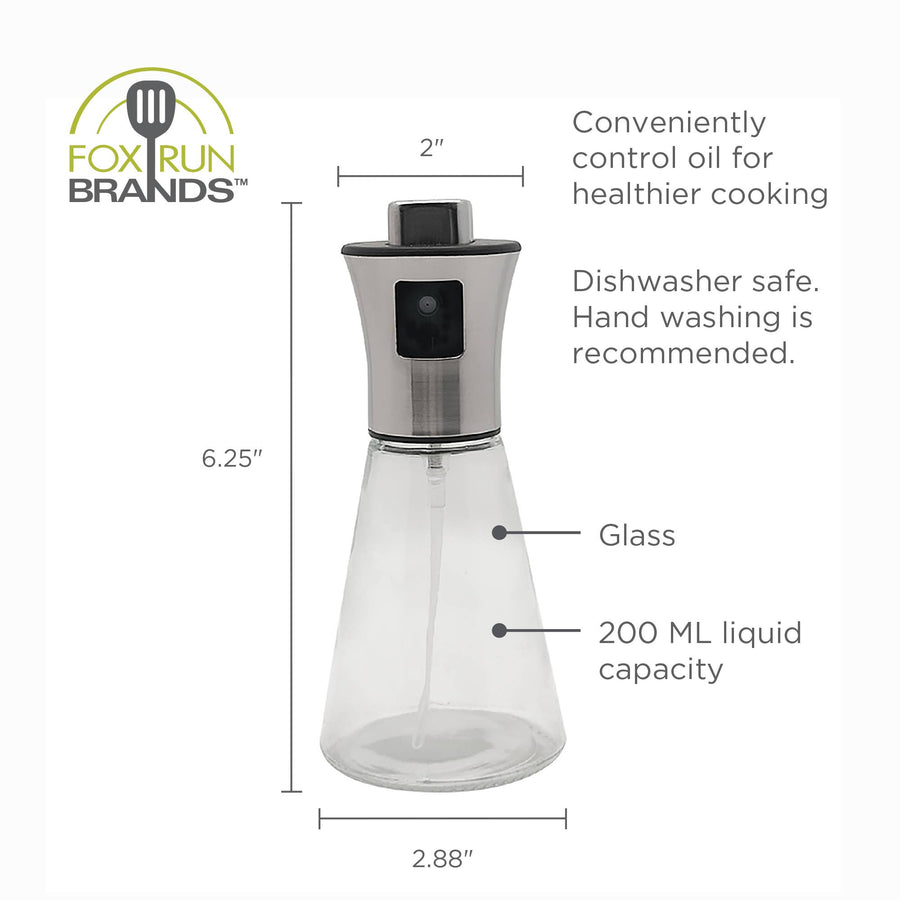 Mister Bottle - Fox Run Glass Olive Oil Sprayer, 200 ml/6.7 Oz