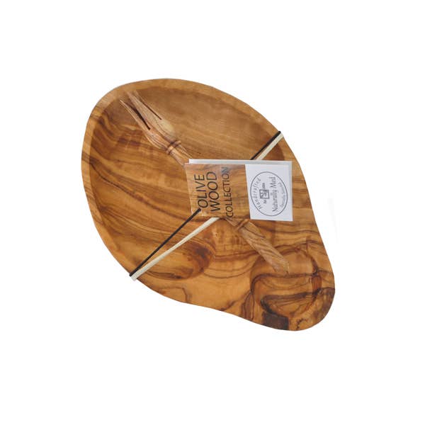 Naturally Med Inc. - Olive Wood Olive Dish with Olive Stabber Gift Set