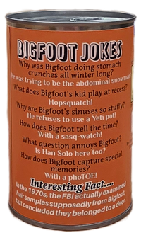 Canned Gifts - Canned Bigfoot | Stuffed Animal Plush | Funny Jokes Big Foot: Pop Top Lid