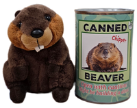 Canned Gifts - Chipper the Canned Beaver | Stuffed Animal Plush w/Jokes: Regular Lid