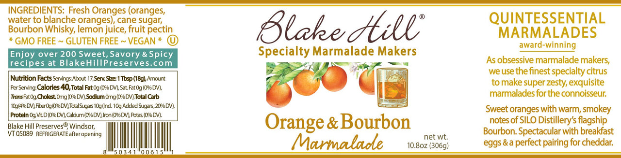 Blake Hill Preserves - Orange & Bourbon Marmalade
