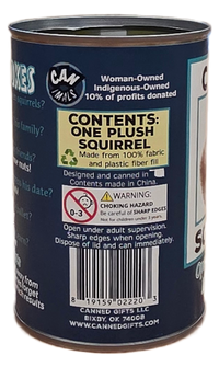 Canned Gifts - Canned Squirrel | Stuffed Animal Plush | Funny Jokes: Regular Lid
