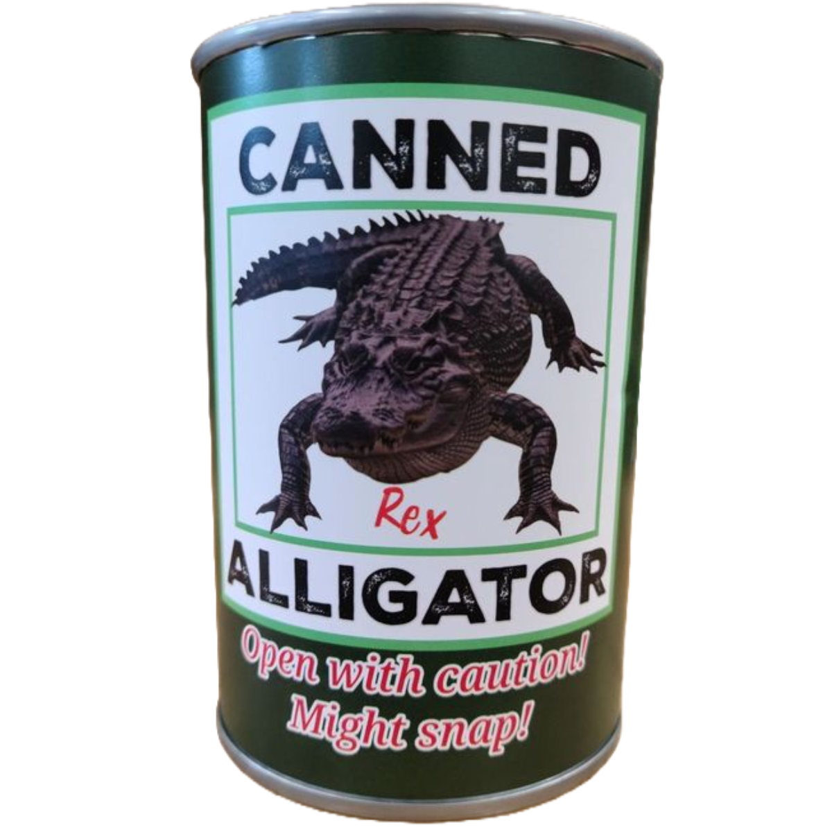 Canned Gifts - Rex the Canned Alligator | Stuffed Animal Plush w/Jokes: Pop Top Lid