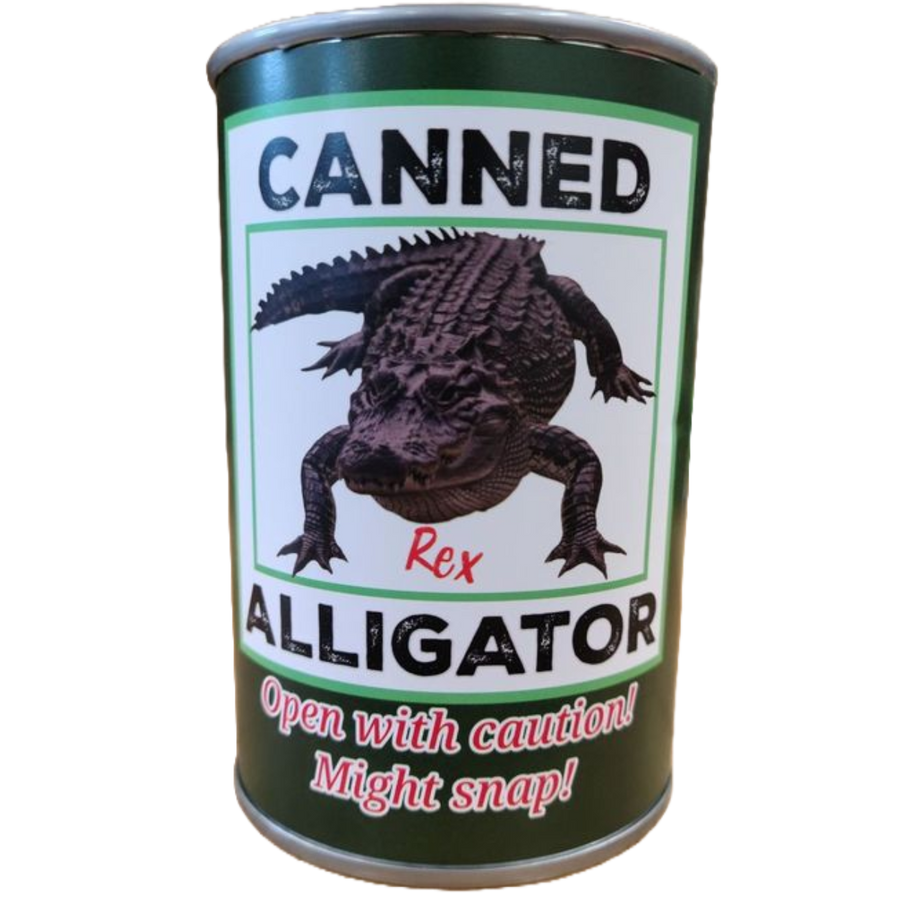 Canned Gifts - Rex the Canned Alligator | Stuffed Animal Plush w/Jokes: Pop Top Lid